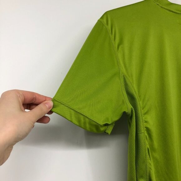 Marmot lime green ruched  sides athletic t shirt crewneck small - Picture 5 of 14